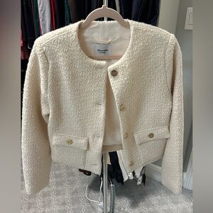 Abercrombie Boucle Collarless Jacket